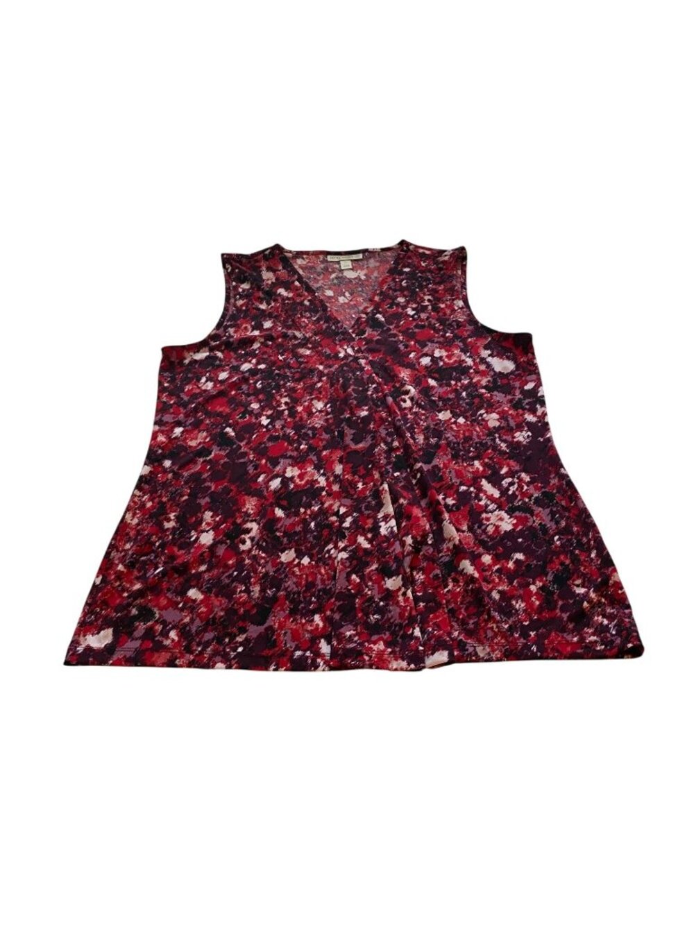 Dana Buchman Women's L Multicolor Blouse Sleeveless Abstract Print Preppy Office - Picture 8 of 10